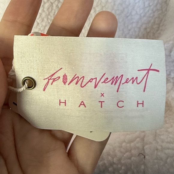 Free People Movement x Hatch Sherpa Fleece Jacket Canvas Neutral Size M NWT $178